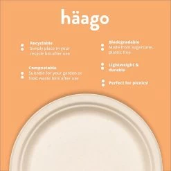 Haago 100 Biologisch Afbreekbare Ronde Borden Set Van Suikerriet, Large (26cm) En Small (18cm) - Milieuvriendelijk En Composteerbaar 14 Haago 100 Biologisch Afbreekbare Ronde Borden Set Van Suikerriet, Large (26cm) En Small (18cm) - Milieuvriendelijk En Composteerbaar -Keukenserie Winkel 1200x1200 988