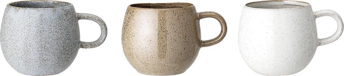 Bloomingville Addison Mokken - Aardewerk - Set Van 3 3 Bloomingville Addison Mokken - Aardewerk - Set Van 3
