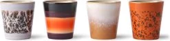 HKliving Ristretto 70`s Style Ceramic - Set Van 4