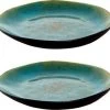 Palmer Bord Lotus 20.5 Cm Zwart Turquoise Stoneware 6 Stuk(s) -Keukenserie Winkel 1200x346