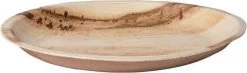 Use.green Palmblad Rond Bord Medium, 100% Composteerbaar, Vloeistoffen, Warm, Koud, Vetgehalte, Ovenvast En Magnetronbestendig, Ideaal Voor Restaurants, Picknick, Take-Outs, To Go Ontbijt, Lunch, Diner Medium - 100 Stuks