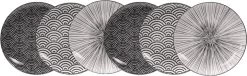 Tokyo Design Studio - Nippon Black Dessertborden 16 Cm (set Van 6)