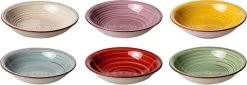 Tavola - Diepe Borden - Kleurrijk - Ø21cm - (6 Stuks)