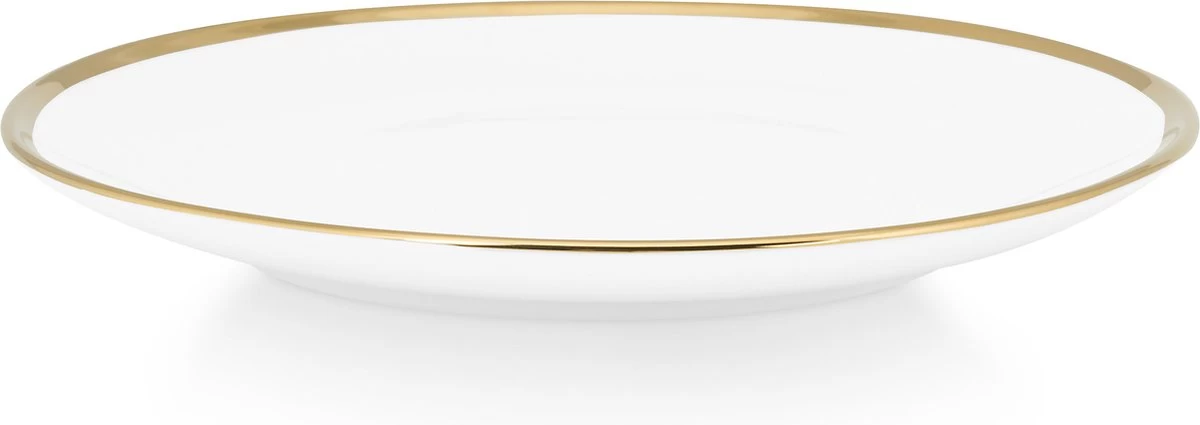 Vtwonen Serviesset - Wit-Goud - Porselein - 24-delig 11 Vtwonen Serviesset - Wit-Goud - Porselein - 24-delig - Afbeelding 9