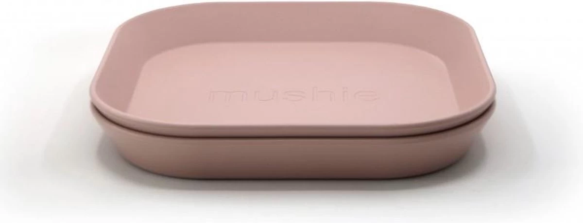Mushie - Kinderservies Borden Vierkant (Set Van 2) - Borden - Sage 5 Mushie - Kinderservies Borden Vierkant (Set Van 2) - Borden - Sage - Afbeelding 3