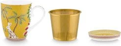 Pip Studio La Majorelle Yellow - Theeset - Porselein - Mok + Theezeef + Theetip - Porselein - 350ml - Geel Servies - Pasen - Konijn -Keukenserie Winkel 1200x463 1