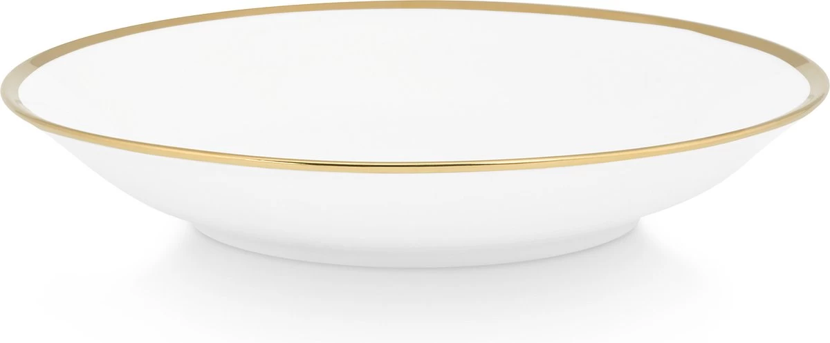 Vtwonen Serviesset - Wit-Goud - Porselein - 24-delig 4 Vtwonen Serviesset - Wit-Goud - Porselein - 24-delig - Afbeelding 2