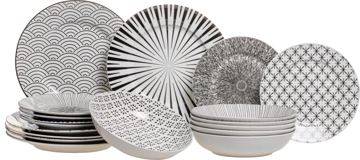 Studio Tavola Serviesset Black Sailor 18-Delig 3 Studio Tavola Serviesset Black Sailor 18-Delig