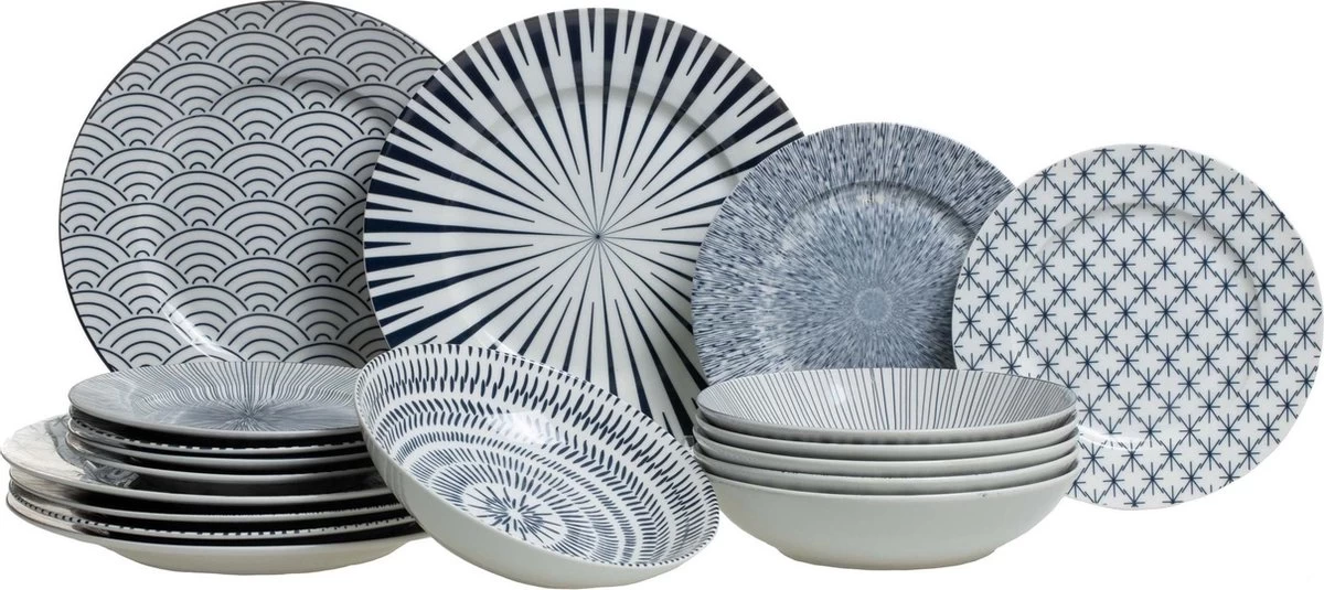 Studio Tavola Serviesset Blue Sailor 18-Delig 3 Studio Tavola Serviesset Blue Sailor 18-Delig