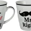 Mr Right En Mrs Always Right Beker Set Voor Hem En Haar - Cadeau Set/gift Set - Huwelijk/Bruiloft/Valentijnsdag -Keukenserie Winkel 1200x549