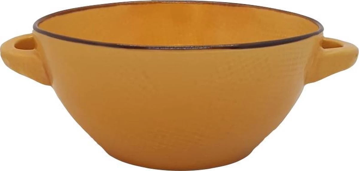 Vivi Oggi - Soepkommen Met Oor - Ø 15cm - Geel - Italië 3 Vivi Oggi - Soepkommen Met Oor - Ø 15cm - Geel - Italië