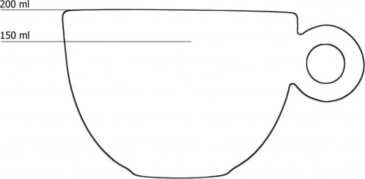 Cappuccinokopje - 200ml - Mosterdman - 6 Kopjes Mat Zwart Gloomy 4 Cappuccinokopje - 200ml - Mosterdman - 6 Kopjes Mat Zwart Gloomy - Afbeelding 2