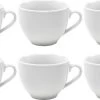 Merkloos Koffie Kopjes – Koffiekopjes – Koffiemokken – Cappuccino – Set Van 6 – Porselein – 250 Ml – Wit -Keukenserie Winkel 1200x613