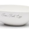 Riviera Maison Eierschaal Paasdecoratie, Eierhouder - Fresh Farm Eggs Bowl - Wit - Porselein - Giftbox