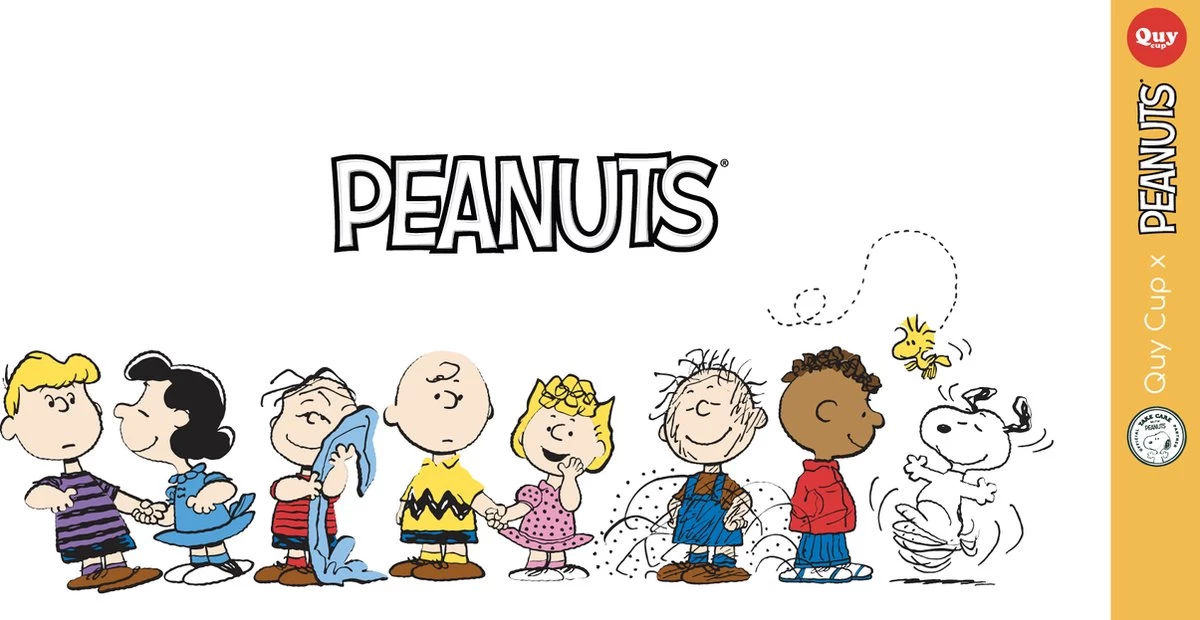 Quy Cup - 90ml Ecologische Reis Beker - Espressobeker “Peanuts Snoopy Music” Met Zwarte Siliconen Deksel 4 Quy Cup - 90ml Ecologische Reis Beker - Espressobeker “Peanuts Snoopy Music” Met Zwarte Siliconen Deksel - Afbeelding 2