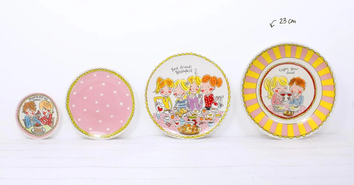 Blond Amsterdam Even Bijkletsen Diep Bord Ø23 Cm - Stip 5 Blond Amsterdam Even Bijkletsen Diep Bord Ø23 Cm - Stip - Afbeelding 3