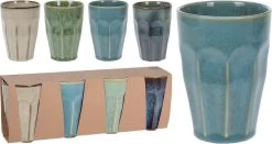 Merkloos Melkbekers - 4x Stuks - Diverse Kleuren - Porselein - 330 Ml -Keukenserie Winkel 1200x638