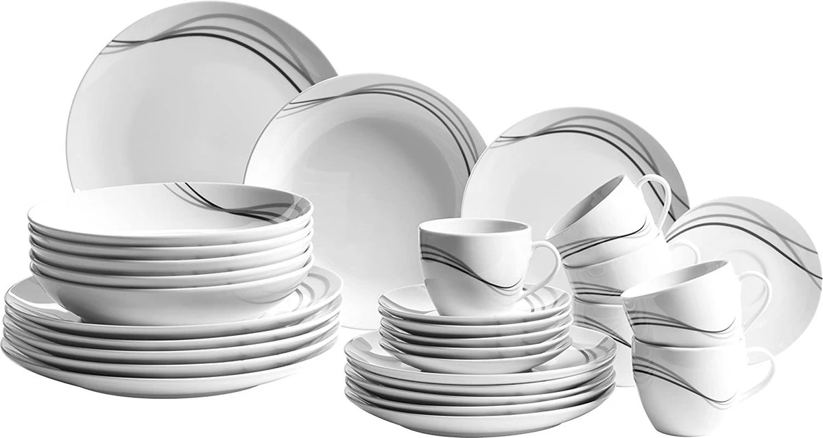 30-delig Porseleinen Servies Voor 6 Personen 3 30-delig Porseleinen Servies Voor 6 Personen