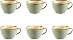 Olympia Kiln Cappuccino Kop Mosgroen 34cl ( Set Van 6 )