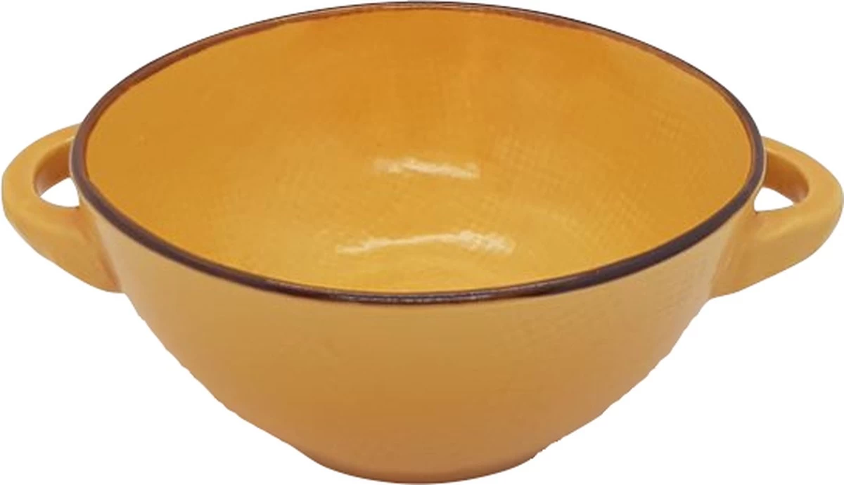 Vivi Oggi - Soepkommen Met Oor - Ø 15cm - Geel - Italië 4 Vivi Oggi - Soepkommen Met Oor - Ø 15cm - Geel - Italië - Afbeelding 2