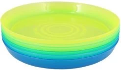 Merkloos Kinder Borden / Bordjes JENSEN - Geel / Groen / Blauw - Kunststof- Set Van 6 - Kinderservies -Keukenserie Winkel 1200x695 3