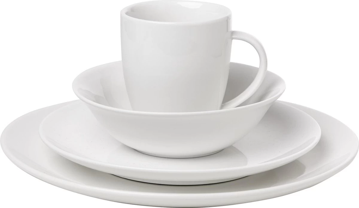 Vtwonen Serviesset - Wit - Porselein - 16-Delig 11 Vtwonen Serviesset - Wit - Porselein - 16-Delig - Afbeelding 9