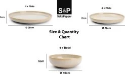 Salt&Pepper Tabo Beige - Serviesset - 4 Persoons - 12 Delig - Crème/Beige -Keukenserie Winkel 1200x713