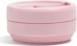 STOJO - Opvouwbare Beker - To Go - Roze - 237ml (8oz) - Herbruikbaar -Keukenserie Winkel 1200x721