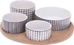 Excellent Houseware Set Van 4x Luxe Hapjes/sausjes/tapas Schaaltjes