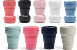 Koffiebeker - Reisbeker - Siliconen Beker - Opvouwbaar - Zwart - Drinkbeker - To Go -Keukenserie Winkel 1200x777