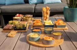 Cosy & Trendy Serveerplank Bamboe Dia 25 Cm Met 5x Luxe Hapjes/saus/tapas Schaaltjes -Keukenserie Winkel 1200x778 2