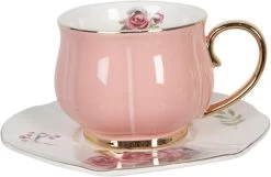 Clayre & Eef Kop En Schotel Set Van 6 250 Ml Meerkleurig Porselein Rond Bloemen Servies Cadeau Voor Haar Cappuccino -Keukenserie Winkel 1200x783