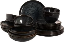 Palmer Serviesset Eccentric Stoneware 6-persoons 24-delig Blauw -Keukenserie Winkel 1200x792 1