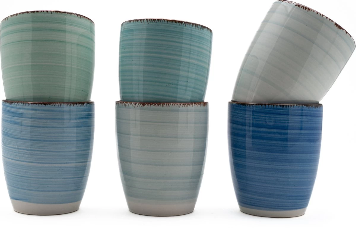 Koffiekopjes - Ocean Blue - Koffiebeker - Unieke Kleuren - Blauw - Set Van 12 Kopjes (ook Los Verkrijgbaar) - 160ML En 340ML - Porselein - Hip En Trendy 4 Koffiekopjes - Ocean Blue - Koffiebeker - Unieke Kleuren - Blauw - Set Van 12 Kopjes (ook Los Verkrijgbaar) - 160ML En 340ML - Porselein - Hip En Trendy - Afbeelding 2