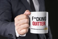 Fcking Quitter Mok Wit En Zwart - Kado Mok / Beker - Nieuwe Baan - Afscheidscadeau Collega / Werknemer -Keukenserie Winkel 1200x800 14
