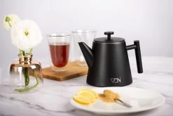 VDN RVS Theepot Dubbelwandig Met Filter - Zwarte Theekan 1 Liter - 902 -Keukenserie Winkel 1200x800 153