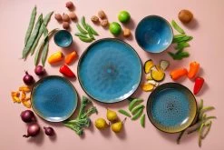 Palmer Bord Lotus 27.5 Cm Zwart Turquoise Stoneware 2 Stuk(s) -Keukenserie Winkel 1200x800 180