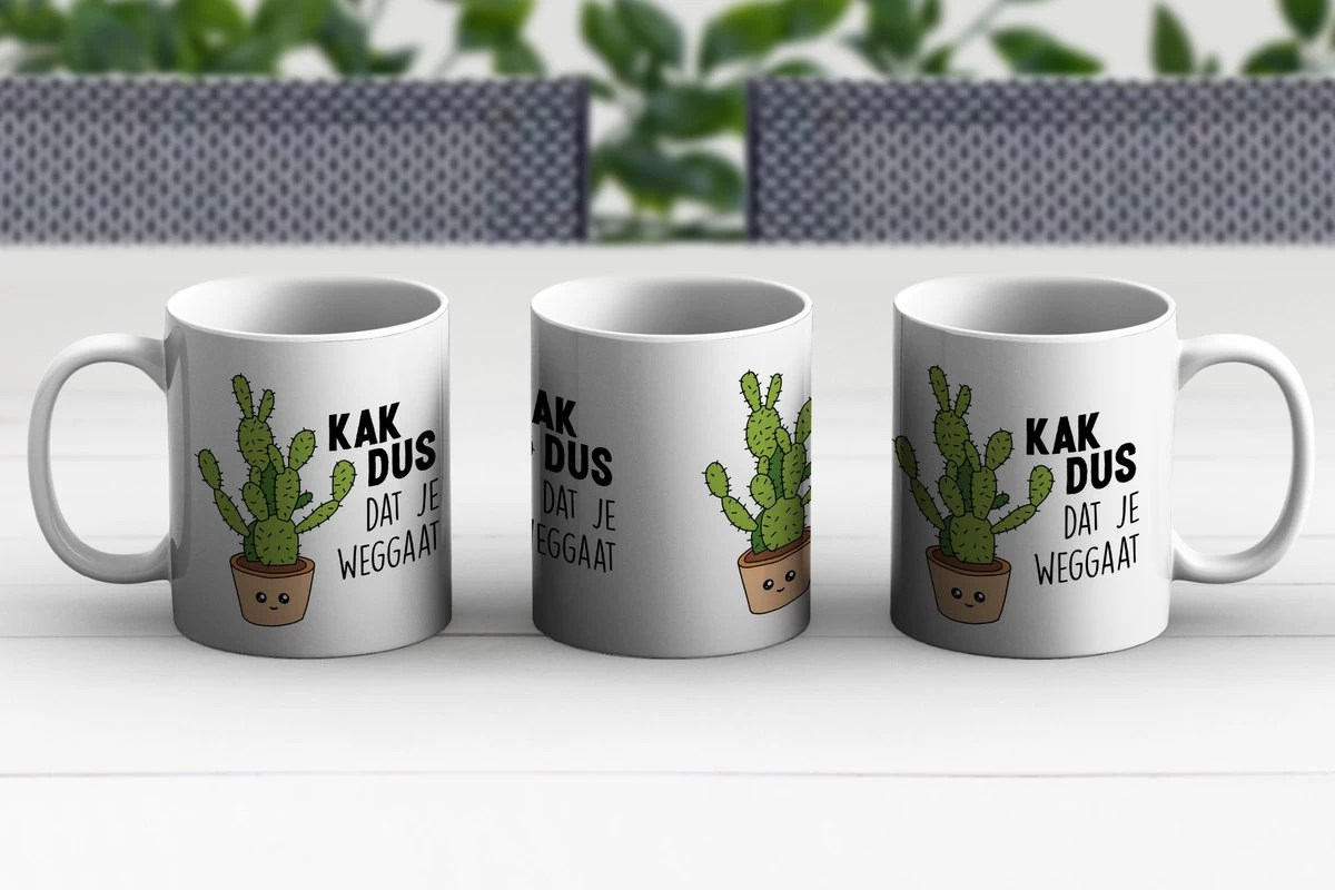 Mok - Koffiemok - Spreuken - Quote - 'Kak Dus Dat Je Weggaat' - Baan - Mokken - 350 ML - Beker - Koffiemokken - Theemok - Mok Met Tekst 8 Mok - Koffiemok - Spreuken - Quote - 'Kak Dus Dat Je Weggaat' - Baan - Mokken - 350 ML - Beker - Koffiemokken - Theemok - Mok Met Tekst - Afbeelding 6