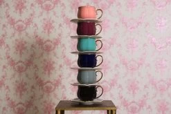 Clayre & Eef Kop En Schotel Set Van 6 250 Ml Meerkleurig Porselein Rond Bloemen Servies Cadeau Voor Haar Cappuccino -Keukenserie Winkel 1200x800 59