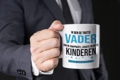 Ik Ben De Trotse Vader Van De Grappigste, Leukste En Beste Kinderen Koffiemok / Theebeker - Wit - 300 Ml - Blauwe En Zwarte Letters - Verjaardag / Vaderdag - Cadeau / Bedankje Voor Papa -Keukenserie Winkel 1200x800 9