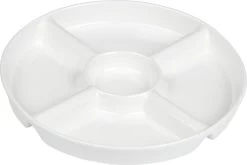Snack/borrelschaal 5-vaks 23 Cm - Keukenbenodigdheden - Serveer Schaal Met 5 Vakken - Snacks/hapjes Serveren