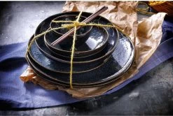 Palmer Serviesset Eccentric Stoneware 6-persoons 24-delig Blauw -Keukenserie Winkel 1200x807 1