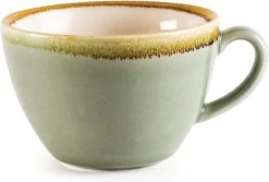 Olympia Kiln Cappuccino Kop Mosgroen 34cl ( Set Van 6 ) -Keukenserie Winkel 1200x811