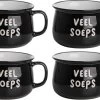 Gusta - Soepkom - Zwart Met Tekst - 500ml - Set 4 Stuks -Keukenserie Winkel 1200x818 4