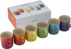Le Creuset Set Van 6 Mokken 350 Ml Regenboog Kleuren