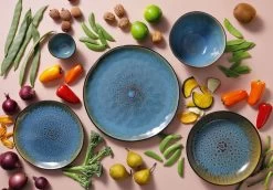 Palmer Serviesset Lotus Stoneware 6-persoons 24-delig Zwart Turquoise 21 Palmer Serviesset Lotus Stoneware 6-persoons 24-delig Zwart Turquoise -Keukenserie Winkel 1200x838