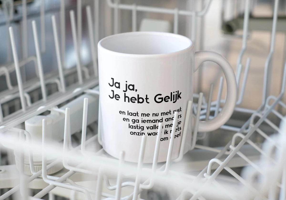 Grappige Mok Met Tekst: Jaja Je Hebt Gelijk | Grappige Cadeaus | Koffiemok | Koffiebeker | Theemok | Theebeker 4 Grappige Mok Met Tekst: Jaja Je Hebt Gelijk | Grappige Cadeaus | Koffiemok | Koffiebeker | Theemok | Theebeker - Afbeelding 2