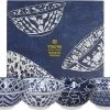 Tokyo Desig Studio - Mixed Bowls - Blue Designs - 15x7 Cm, 550 Ml - Set Van 4 Kommen In Luxe Geschenkdoos -Keukenserie Winkel 1200x851 1
