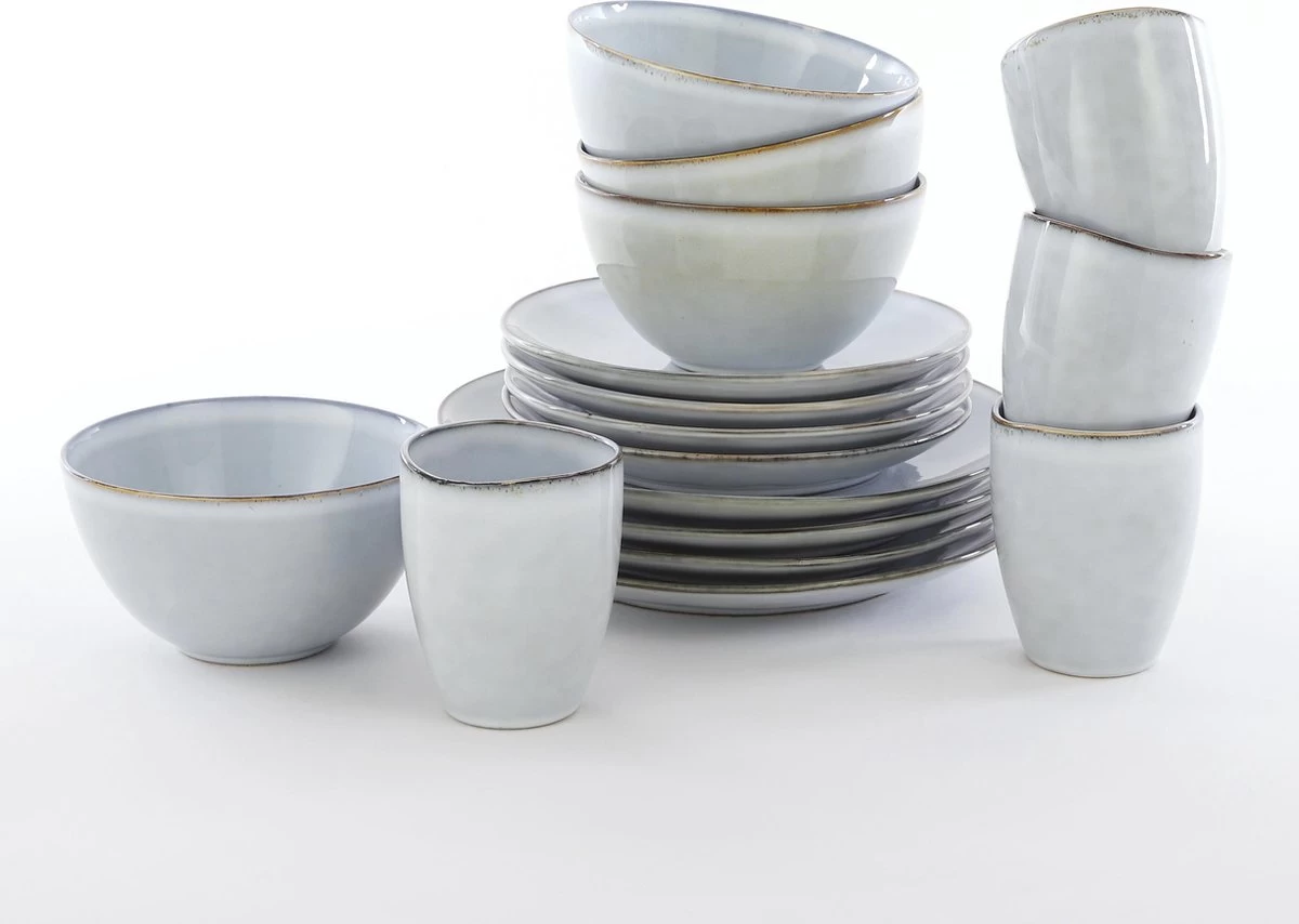 Mica Decorations Tabo Serviesset 4 Persoons - Grijs 3 Mica Decorations Tabo Serviesset 4 Persoons - Grijs