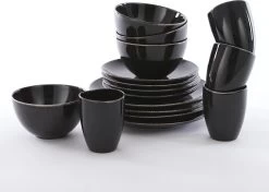 Mica Decorations Tabo Serviesset 4 Persoons - Zwart